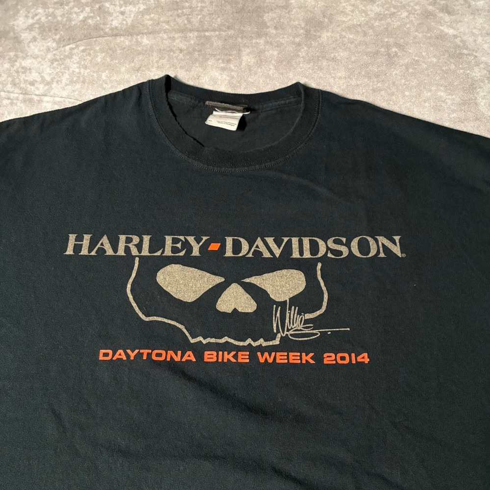 Harley Davidson Daytona Bike Week 2014 Willie G Skull T-Shirt Mens XL Black